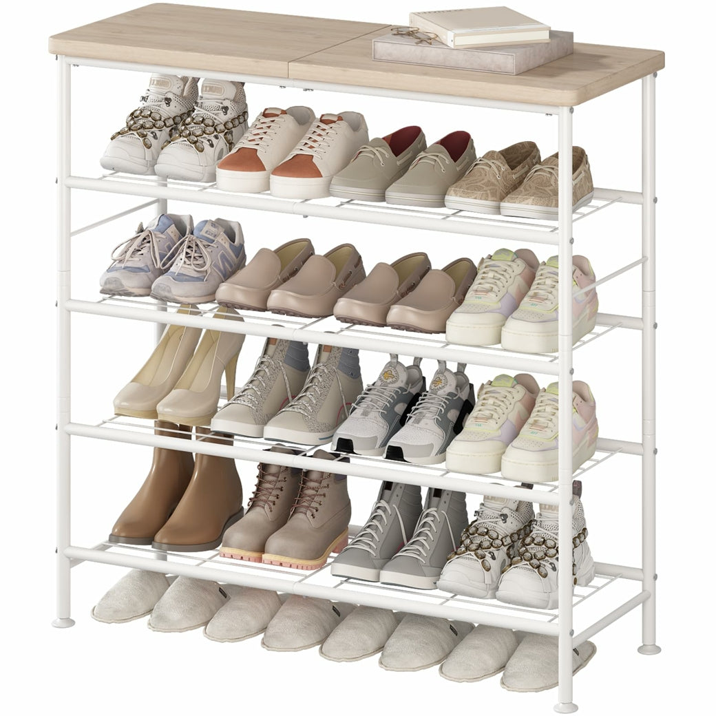 SUOERNUO Shoe Rack Organizer 5 Tier for Closet Entryway