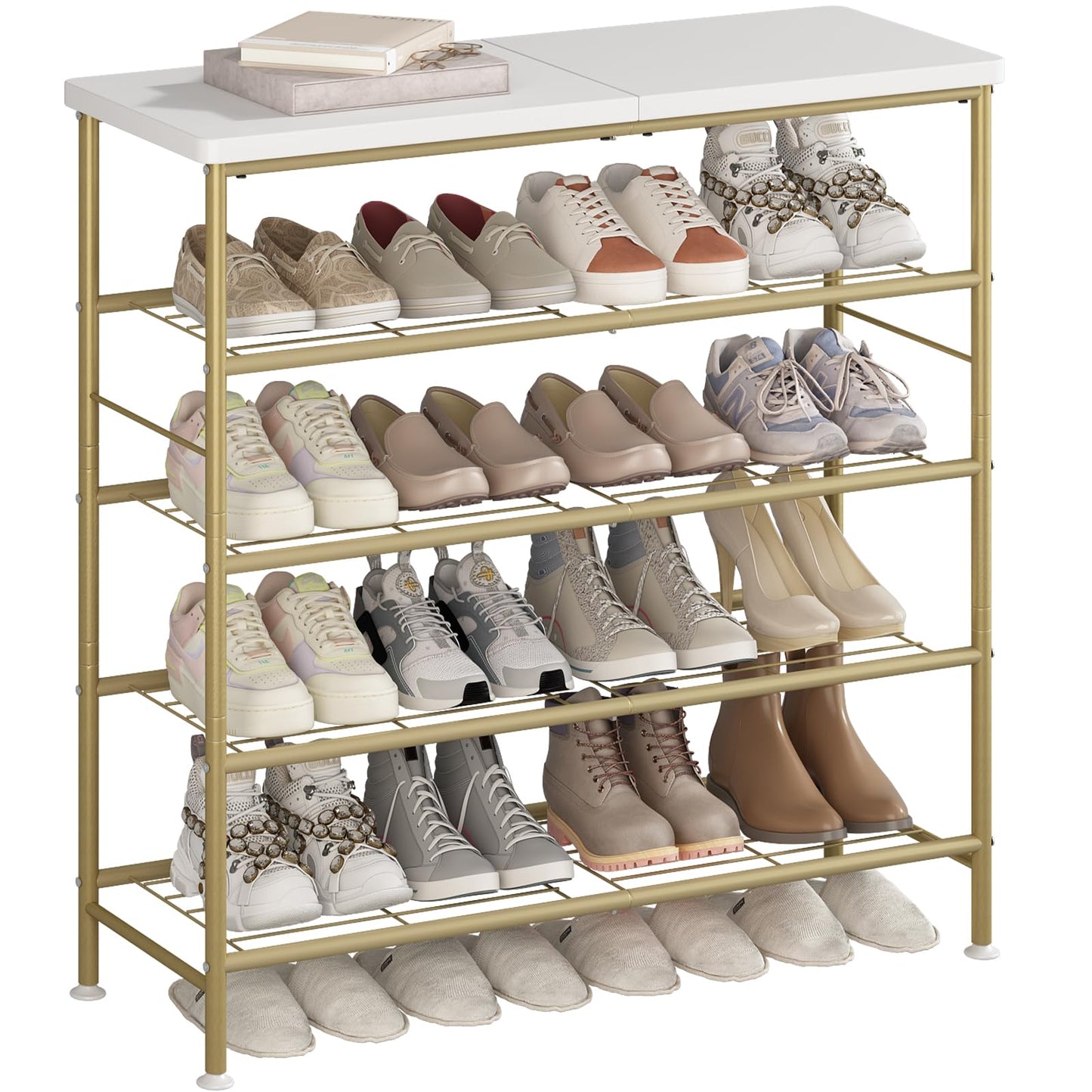 SUOERNUO Shoe Rack Organizer 5 Tier for Closet Entryway