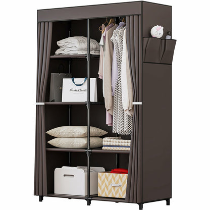 SUOERNUO 34 Inch Portable Closet Wardrobe Organizer Storage with Cover Non-Woben