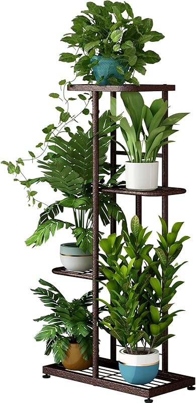 SUOERNUO Plant Stand 4 Tier 5 Potted Planter Rack Storage Organizer Flower Pot Holder Shelves