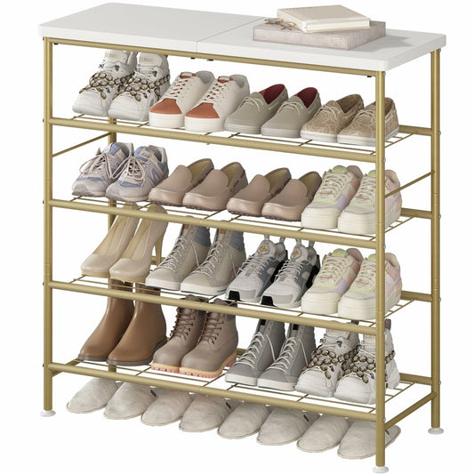 SUOERNUO Shoe Rack Organizer 5 Tier for Closet Entryway